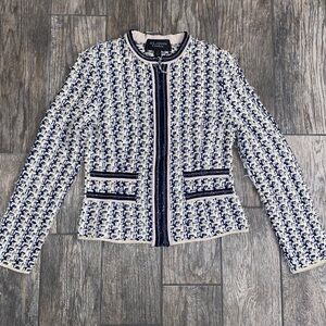St. John Couture Boucle Knit Tweed Pattern Evening Jacket